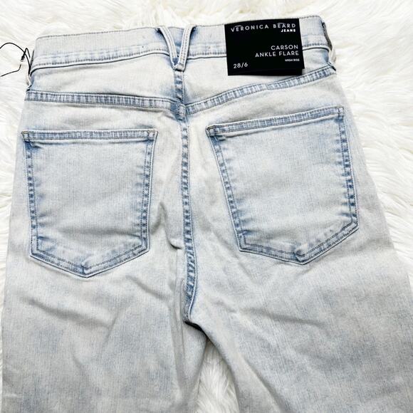 Veronica Beard Carson Light Blue Ankle Flare Jeans 28 - Picture 5 of 10